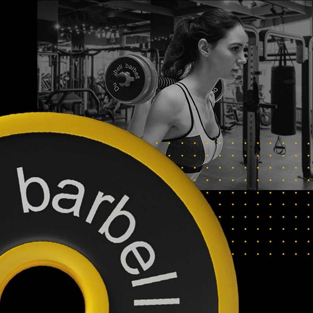 Adjustable Dumbbells Set w/ Non-Slip Neoprene Hand & Connecting Rod