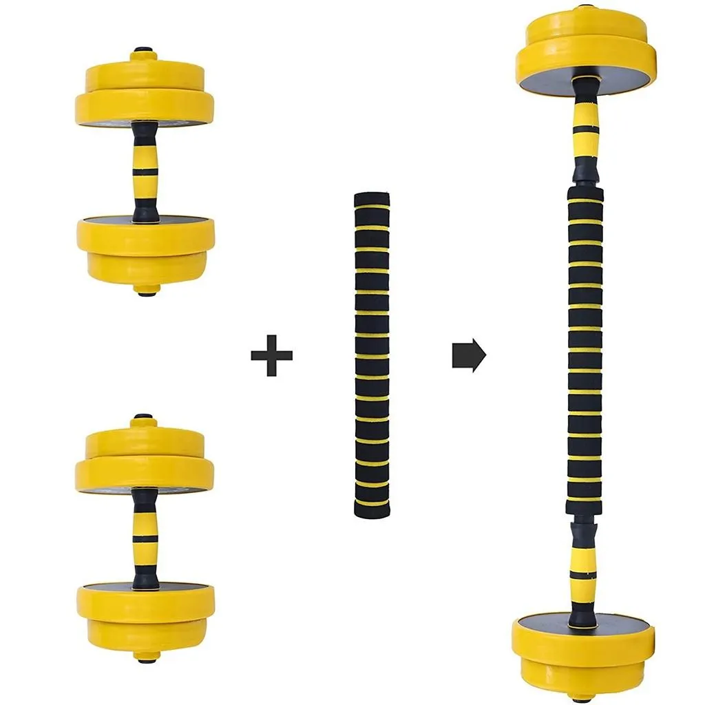 Adjustable Dumbbells Set w/ Non-Slip Neoprene Hand & Connecting Rod