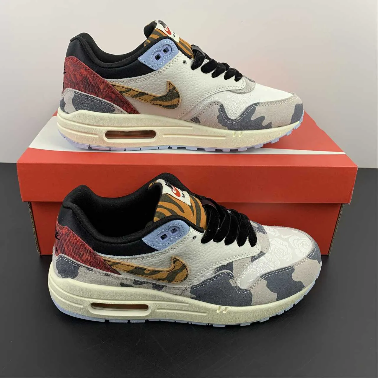 TPU plate Air Max 1 87 Great Indoors Sail Black Celestine Blue Picante Red FD0827-133