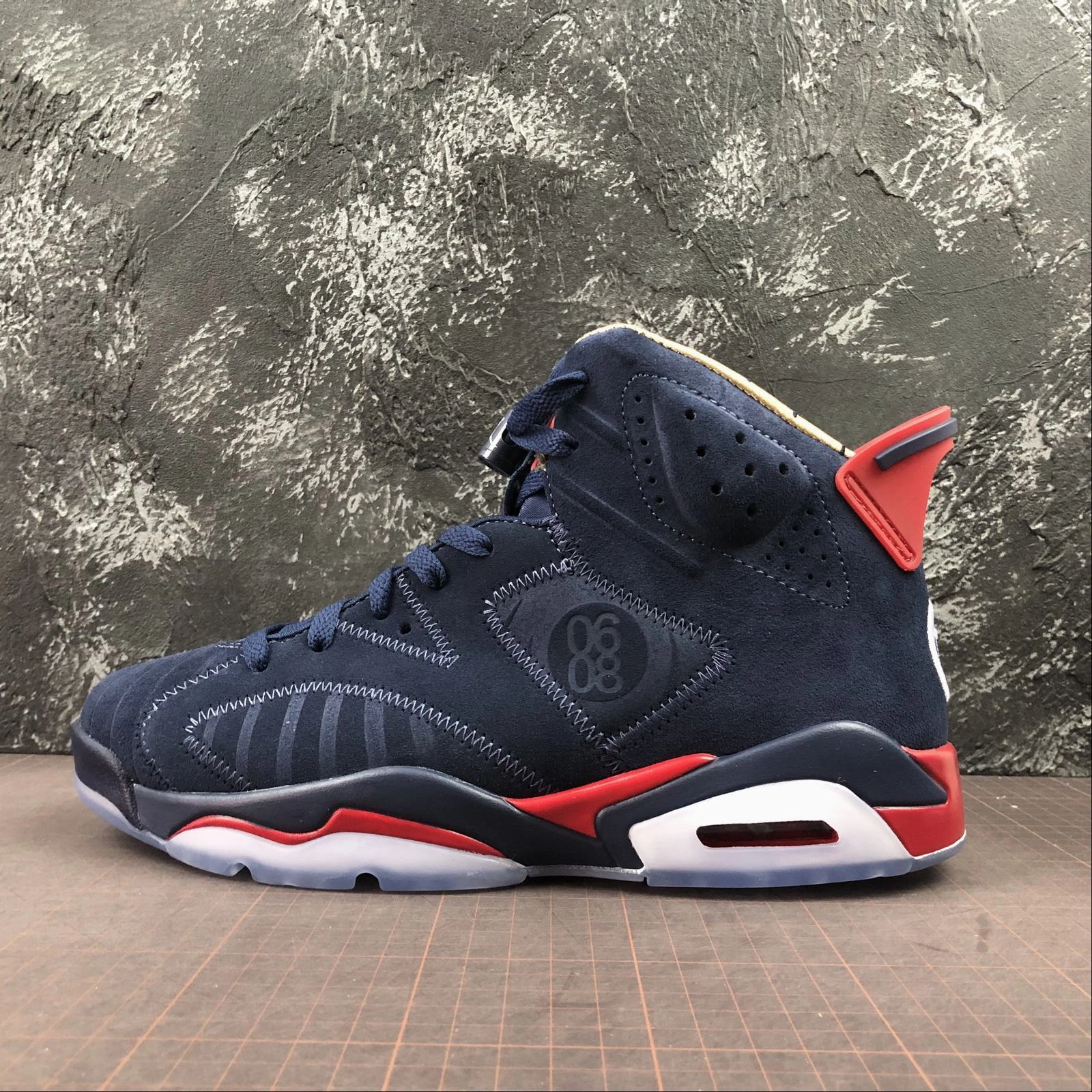 Air Jordan 6 Retro DB Midnight Navy-White CI6293-416 RemovableInsole Seamless Toe Box