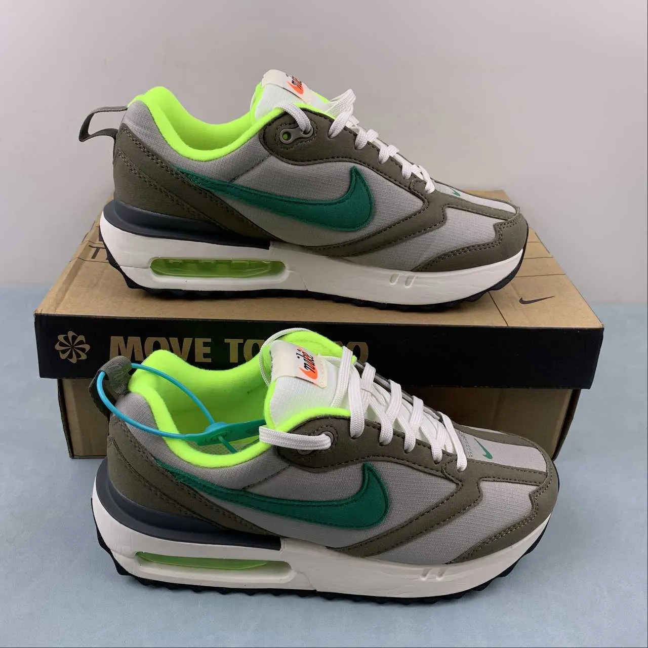 Air Max Dawn Olive Grey Malachite DH4656-002 fluorescent running shoes Cool Weather