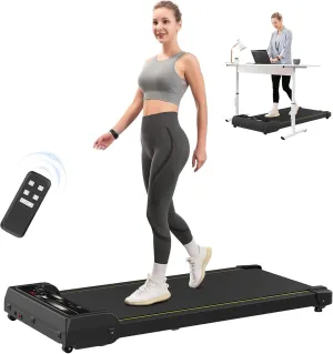 ADVWIN Walking Pad Treadmill, Under Desk Electric Treadmill, Compact Portable Walking Jogging Running Machine for Home Office with LED Display, Low Noise