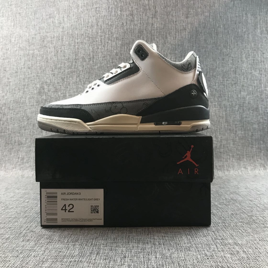 Rain Step Air Jordan 3 Retro KAWS Fresh Water White Light Grey
