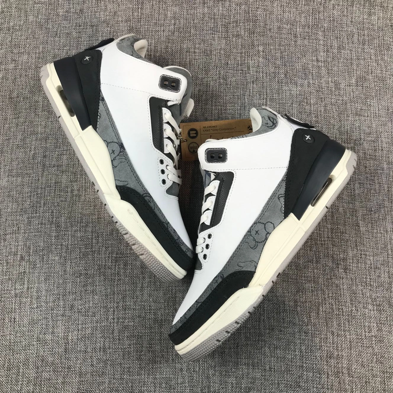 Soft Base Air Jordan 3 Retro KAWS Fresh Water White Light Grey