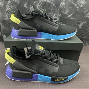 Extreme Running Adidas NMD R1 V2 Black Carbon Shock Yellow