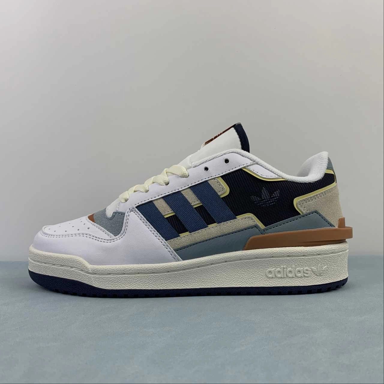 Body Movement Adidas Forum Exhibit 2 White Core Black Haze Blue Beige FZ5596