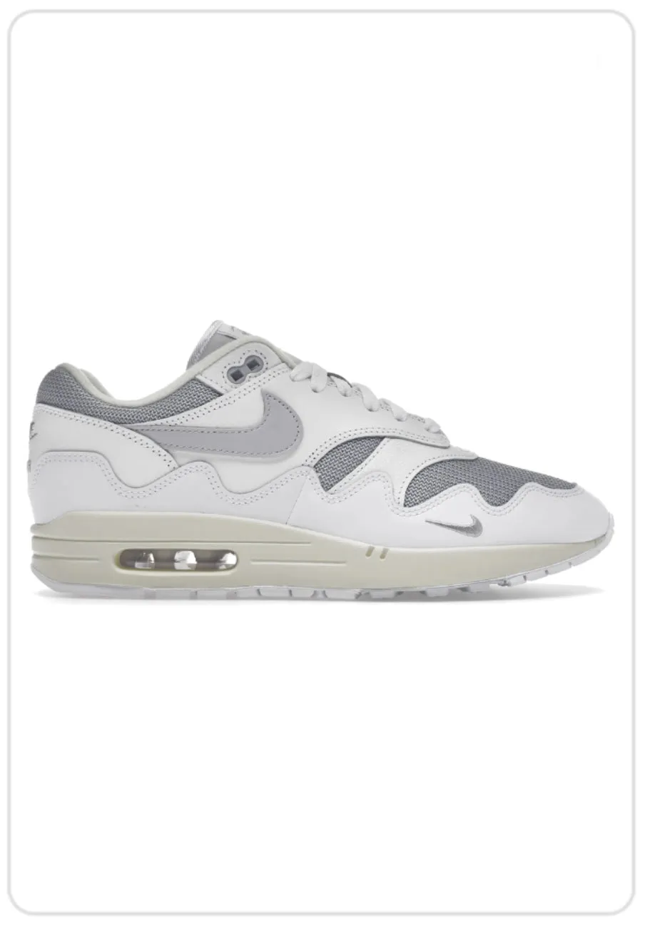 Nike Air Max 1 x Patta Waves White Silver antifungal - feature shoes Breathable Material