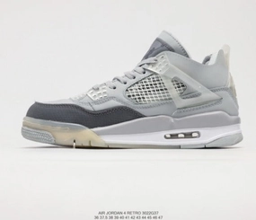 Air Jordan 4 Retro x Off White Grey Black 05HHLY13 cushioning system Flexi Fit