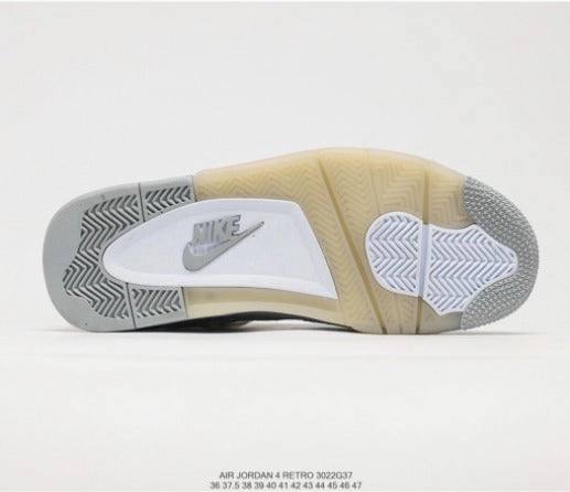 fitness walk Air Jordan 4 Retro x Off White Grey Black 05HHLY13