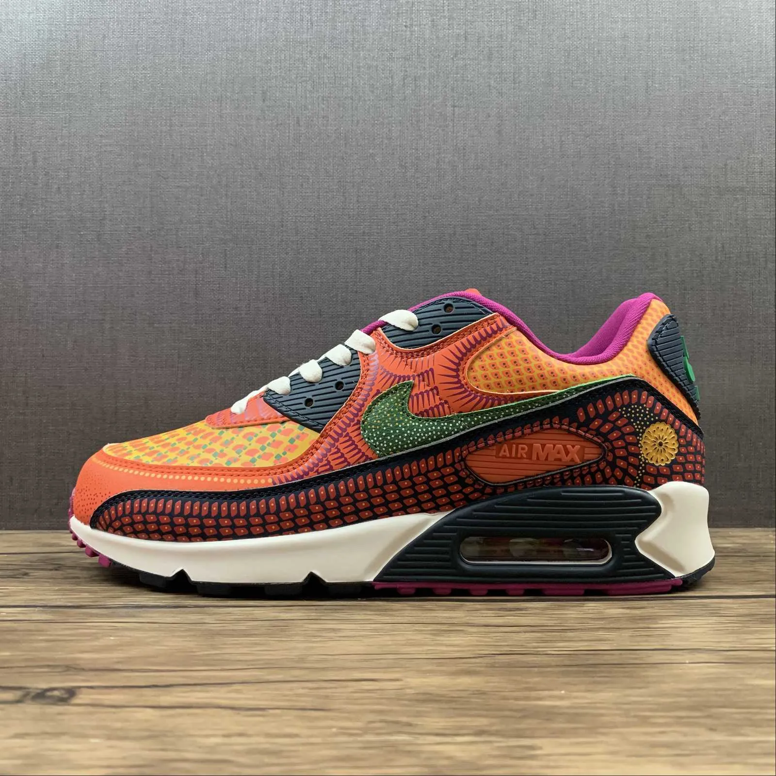 Air Max 90 Day of the Dead Deep Ocean University Gold Cactus Flower DC5154-458 professional quality