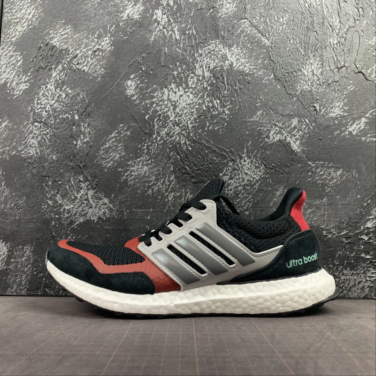 Adidas UltraBoost S&L Black Grey Red Ultra Low Profile