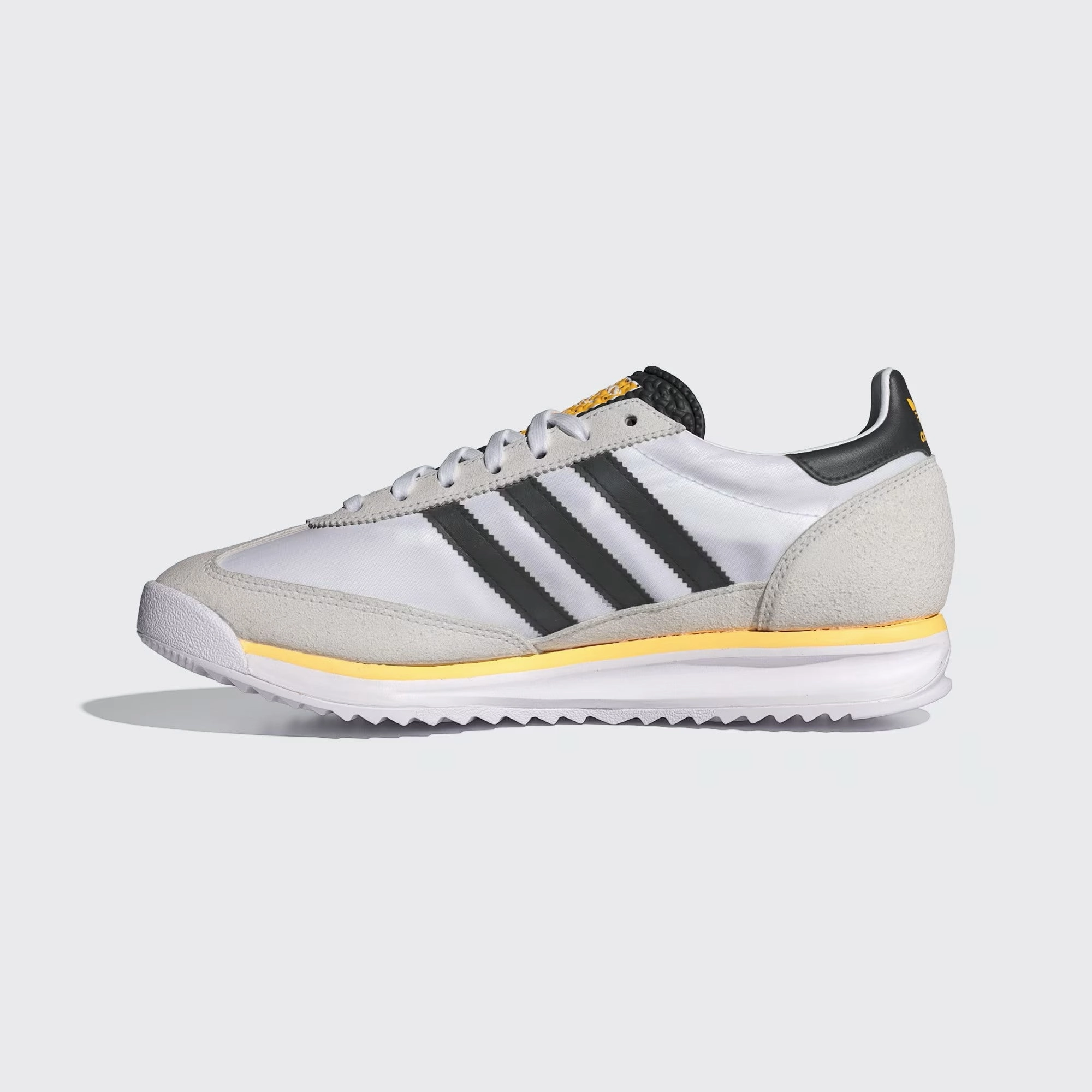 Adidas SL 72 RS Cloud White Core Black Spark IH4823 running with a flexible outsole