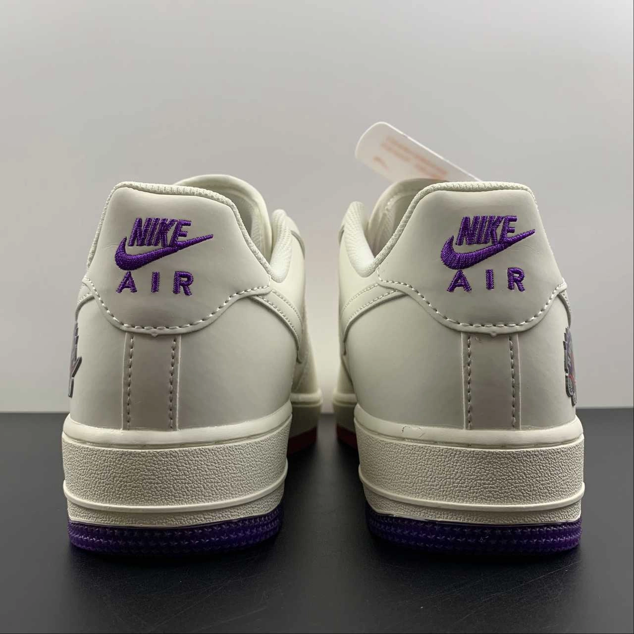 College Style Moon Step Air Force 1 07 Low Raptors Toronto White Purple Red KK6325-015