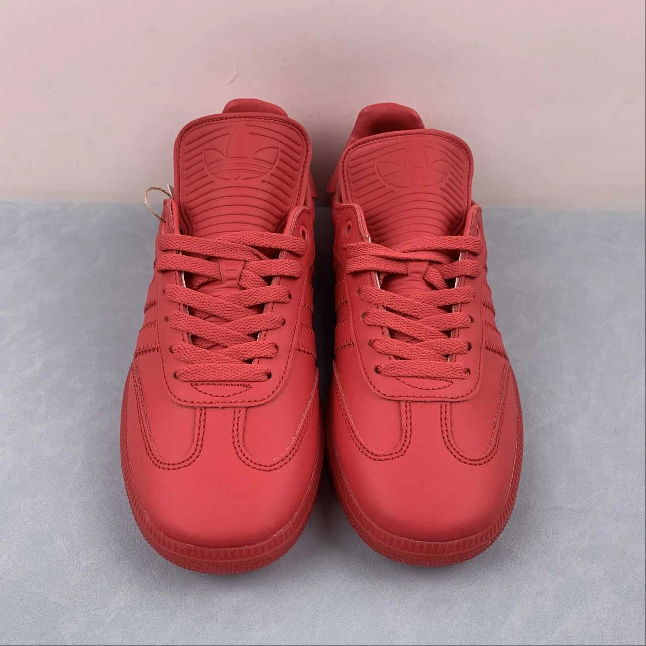 Adidas Samba Pharrell Humanrace Red IE7297 Street Walk Sturdy Outsole