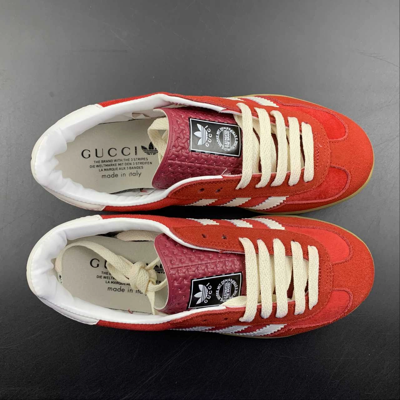 running flexibility training contemporary running option Adidas x Gucci Gazelle Red Velvet White