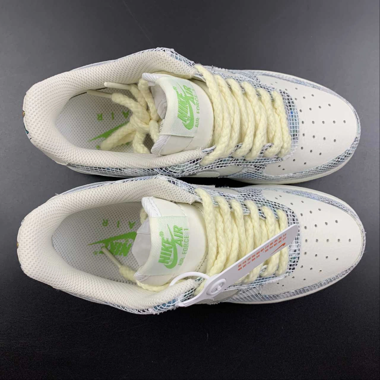 Air Force 1 07 Low Lion Dance White Blue Green CW1888-716 easy move