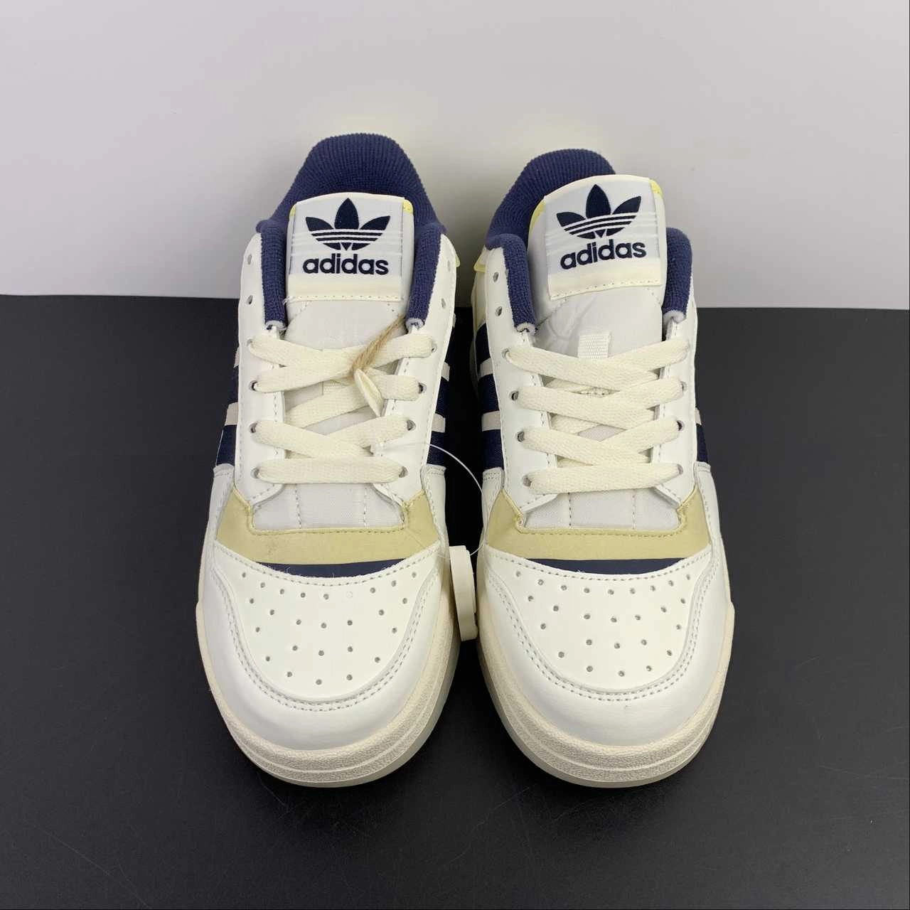 Adidas Forum Exhibit Low Off White Shadow Navy Chalk White GX4121 Elastic