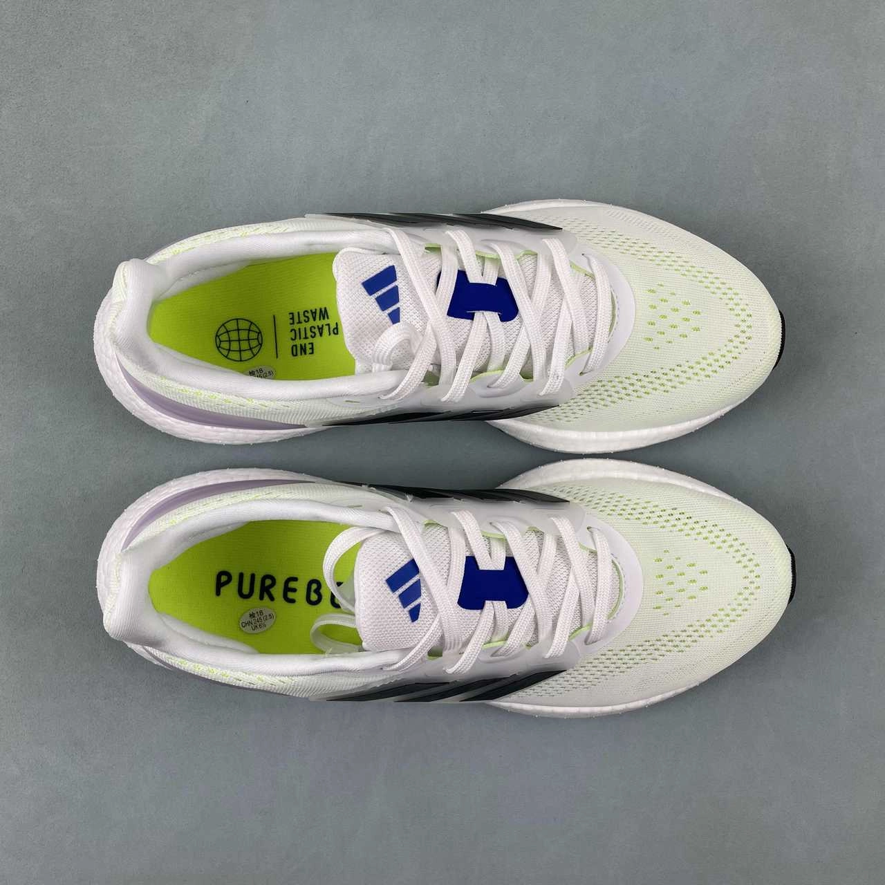 Adidas Pureboost 23 White Black Silver Dawn IF2398 beginner runners' shoes