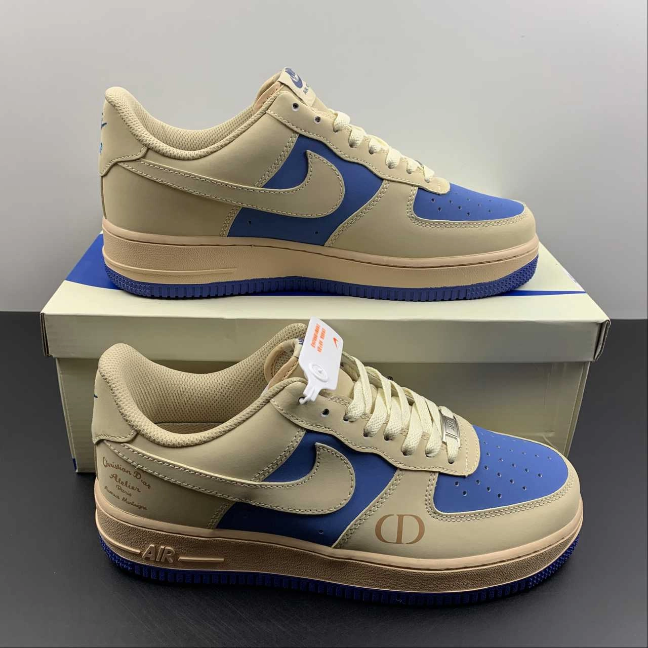Memory Foam Foot Control Air Force 1 07 Low x CD Beige Blue 315122-002