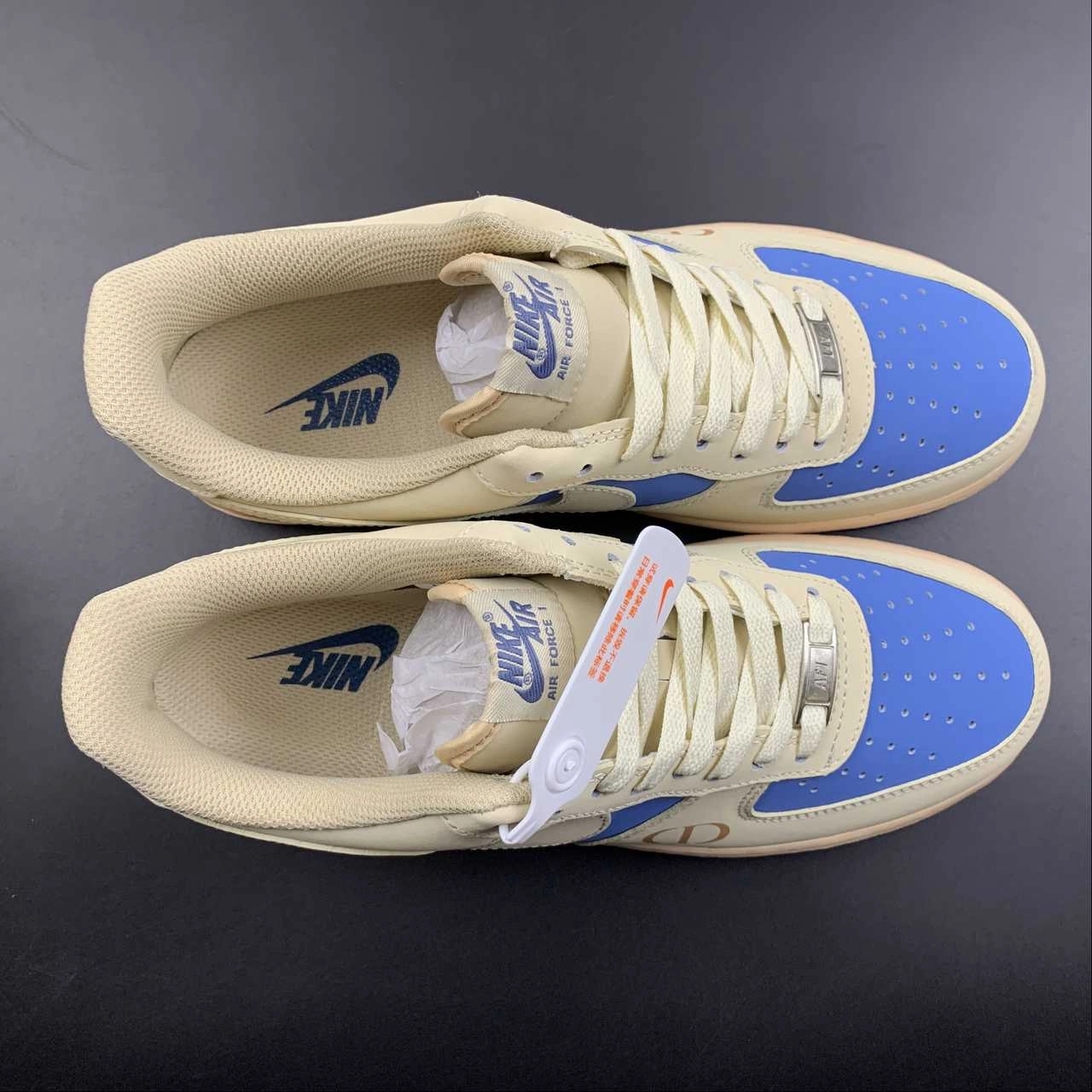 All Matching Every Step Air Force 1 07 Low x CD Beige Blue 315122-002