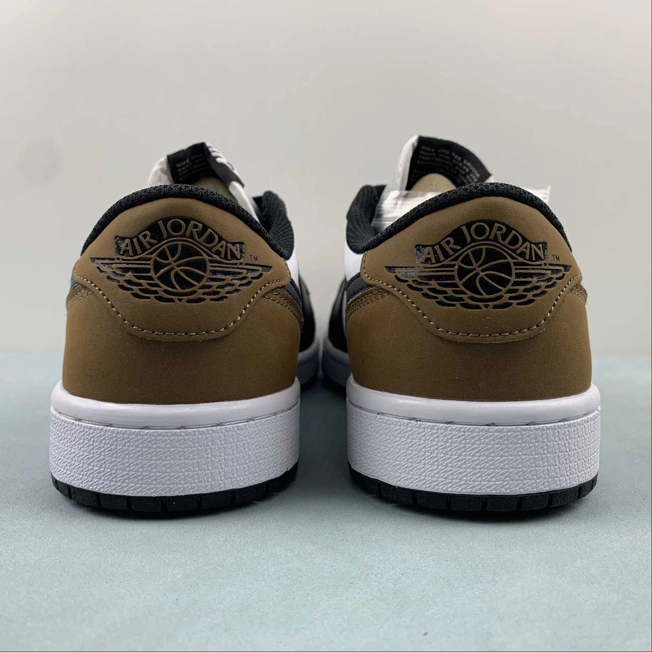 Non Slip Tread Secure Lace System Air Jordan 1 Low OG Mocha Palomino White Black CZ0790-102