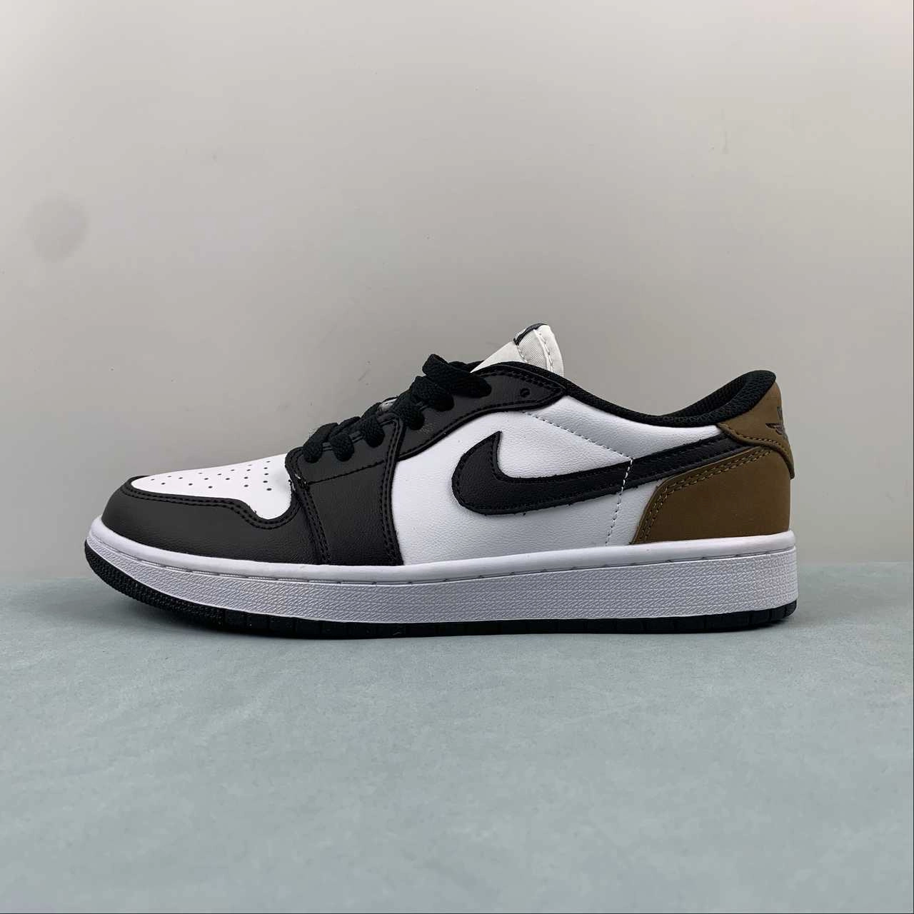 Air Jordan 1 Low OG Mocha Palomino White Black CZ0790-102 Sleek Outline