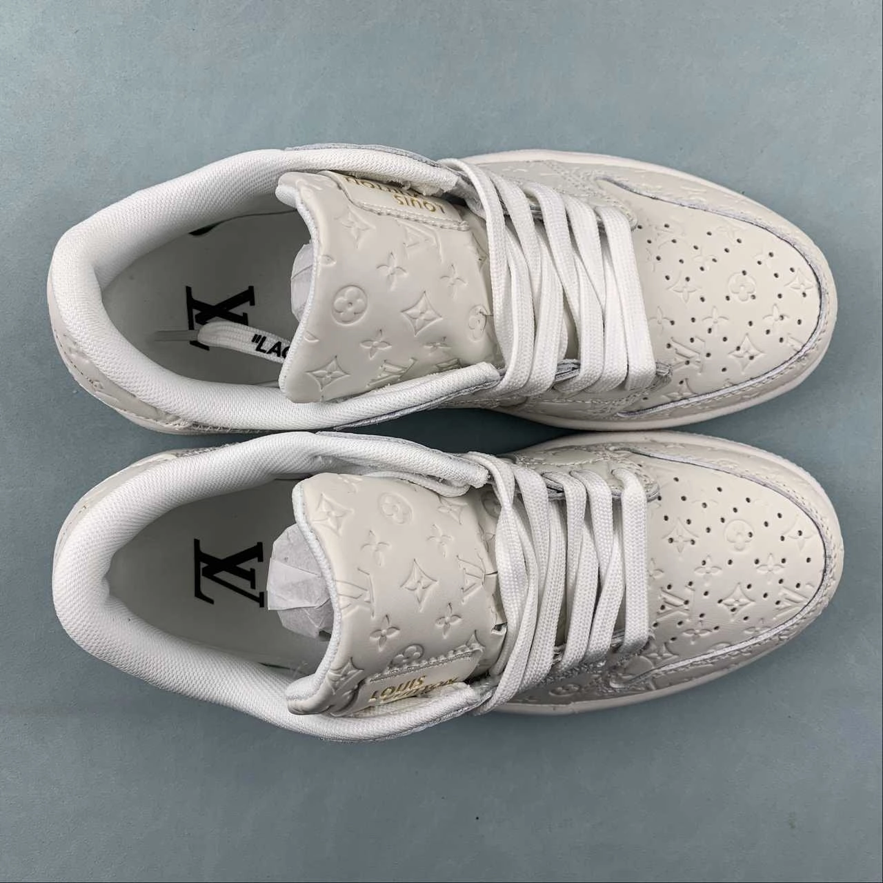 Torsion Rigidity Track Fit Off-White x Travis Scott x LV x Air Jordan 1 Low White MS0232