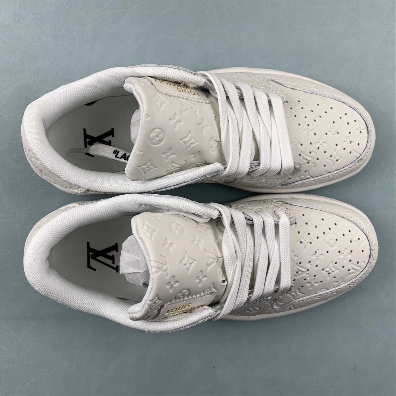 Off-White x Travis Scott x LV x Air Jordan 1 Low White MS0232 Smooth Design