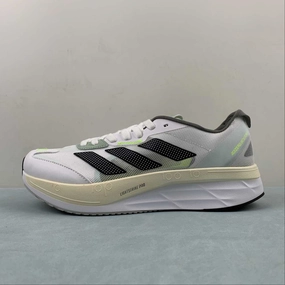 Balanced Fit Adidas ADIZERO Boston 11 Crystal White Night Metallic Linen Green GY8407