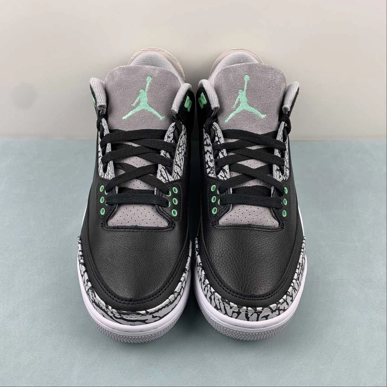 Air Jordan 3 Retro Bright Green Wolf Gray Black White CT8532-031 Versatile Upper Effortless Walk