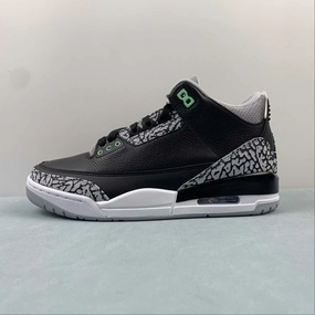 Boat shoes Air Jordan 3 Retro Bright Green Wolf Gray Black White CT8532-031