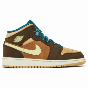 Nike Air Jordan 1 Mid Cacao Wow GS DZ6335 200 High Step Easy Lifestyle