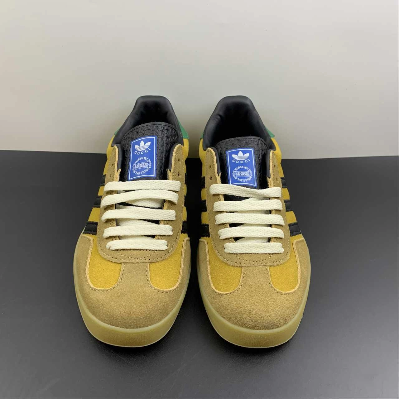 Adidas x Gucci Gazelle Taupe Khaki Green Black snow - running shoes smooth - lining