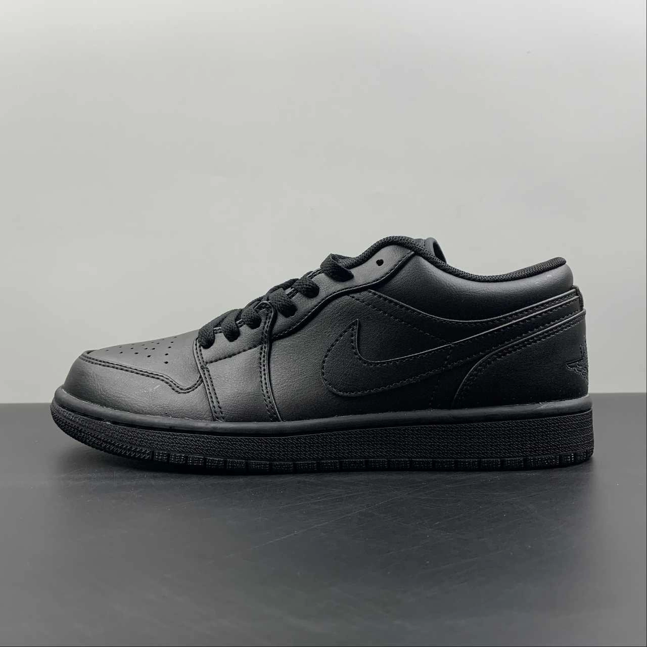 Air Jordan 1 Low Triple Black 553558-093 Quick Pack
