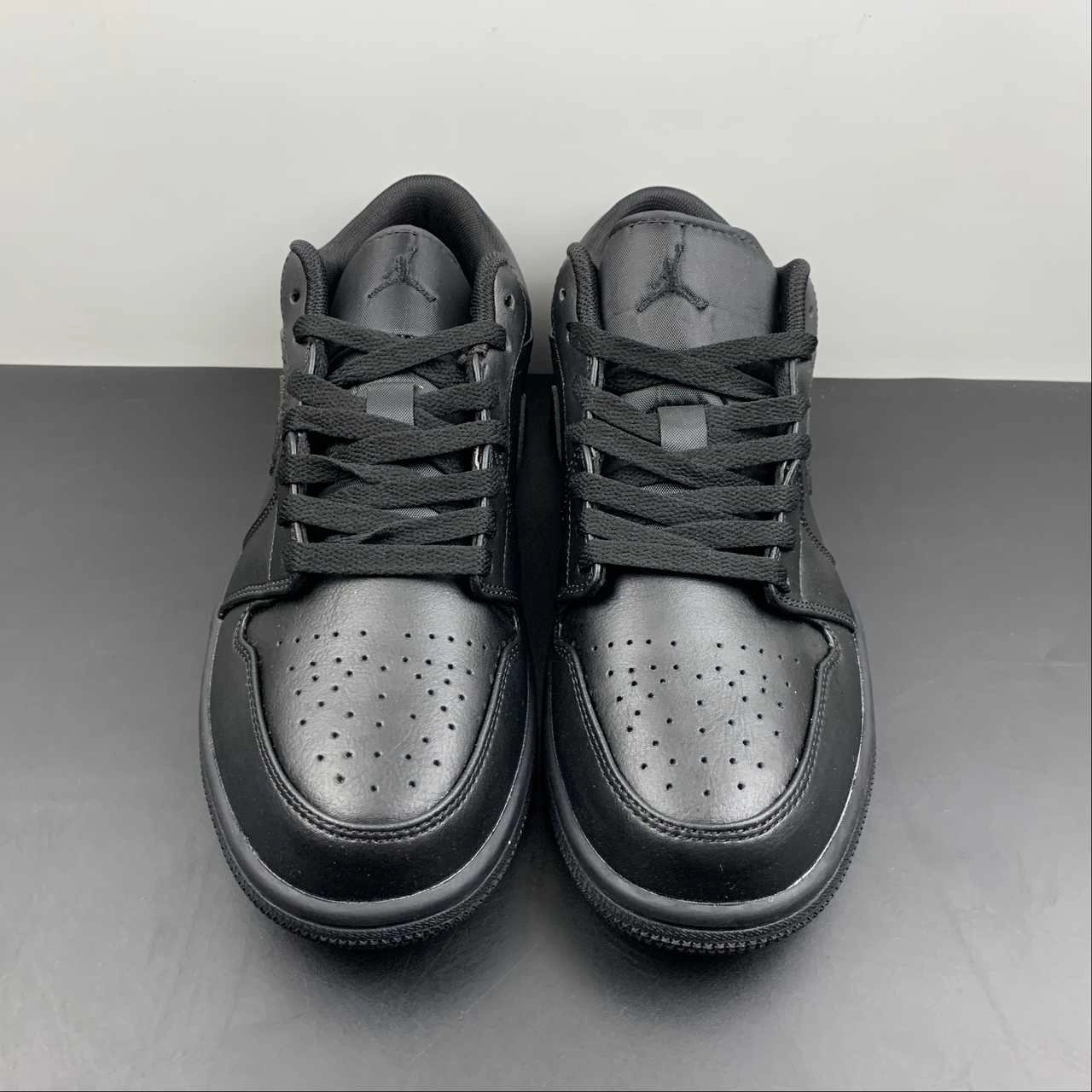 Reinforced Stitch Bonding Speed Performance Air Jordan 1 Low Triple Black 553558-093