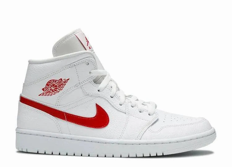 Secure Style Air Jordan 1 Mid White University Red (W)