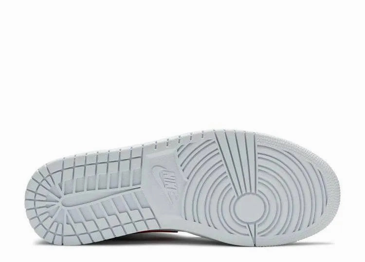 Playground Ready Velcro fastening Air Jordan 1 Mid White University Red (W)