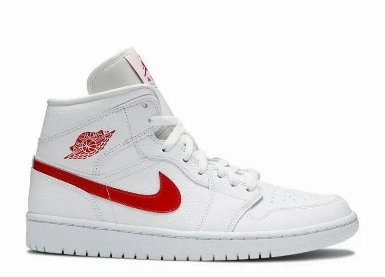 Air Jordan 1 Mid White University Red (W) Modern Touch Coach Hike