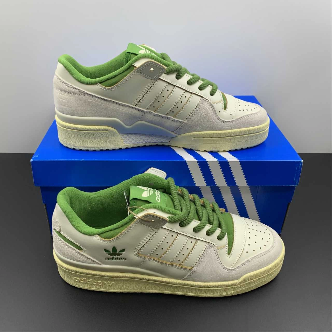 Quick Access Adidas Forum 84 Low CL Milky White Green FZ6296