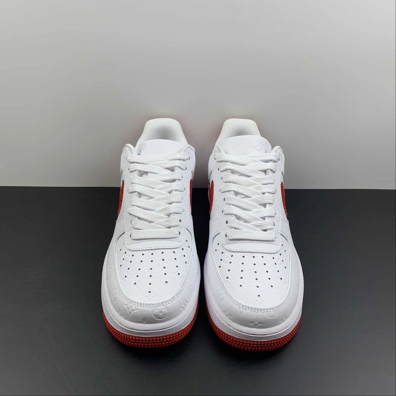Louis Vuitton x Air Force 1 White and Red Flag LD0212 Flex Feel Bush Hike