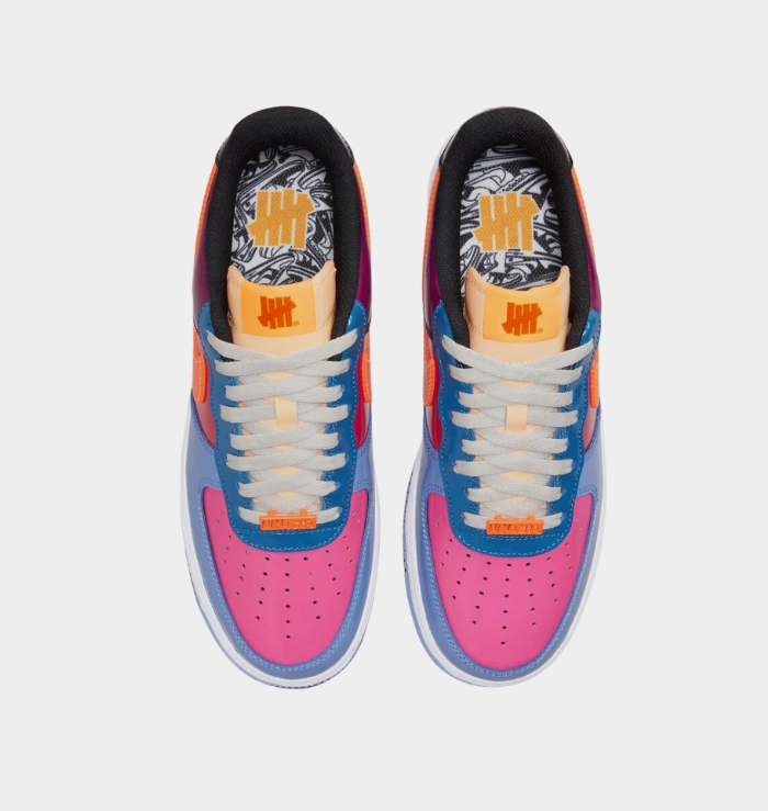 Flat Outsole Heel Support Undefeated x Nike Air Force 1 Low Multi-Patent
