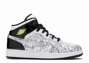 Air Jordan 1 Mid DIY (GS) Airy Upper Glam support