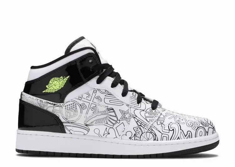 Grass Hike Air Jordan 1 Mid DIY (GS)