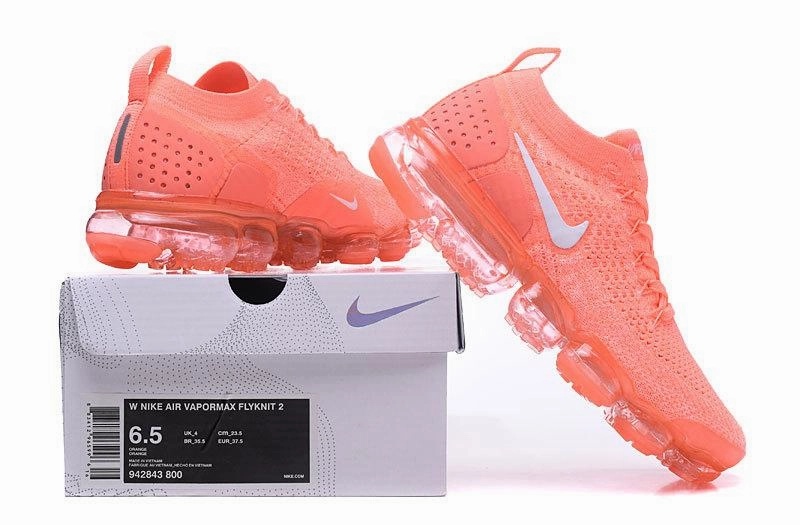 Enhanced design Air VaporMax Flyknit 2.0 Orange 942843-800