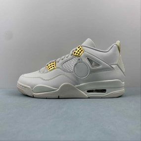 Rubber Sole Air Jordan 4 Retro Sail Metallic Gold Black AQ9129-170