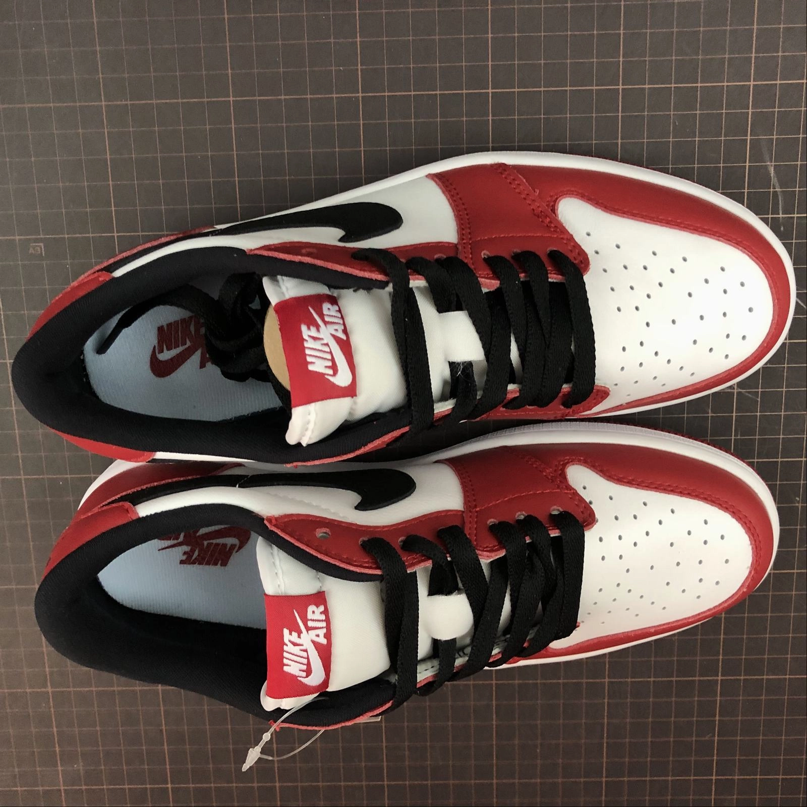 Water Resistant Material Air Jordan 1 Retro Low OG Varisity Red Black White 705329 600