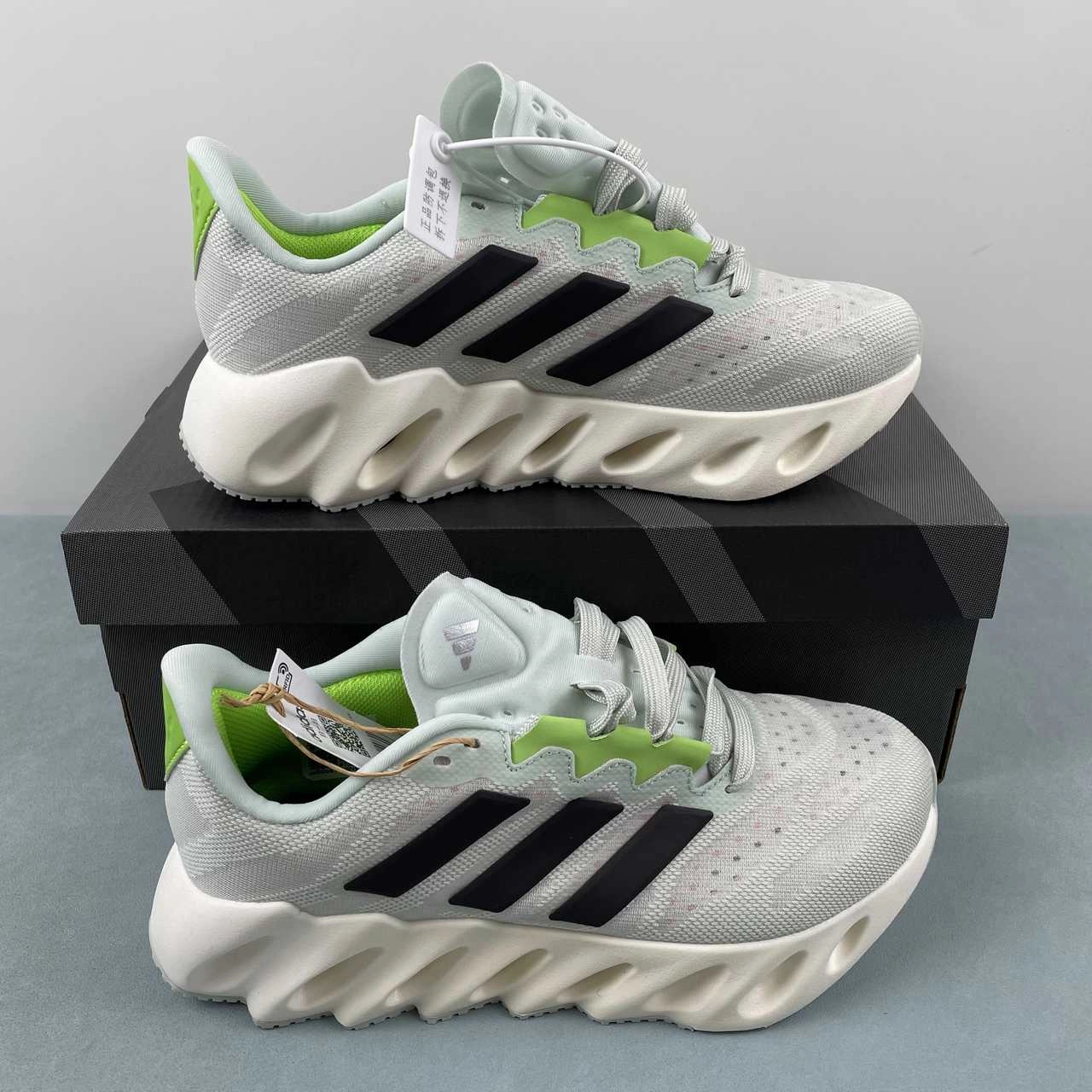 Adidas Switch Fwd Linen Green Silver Metallic Putty Mauve ID2646 Stretch Mesh orthotic - friendly shoes