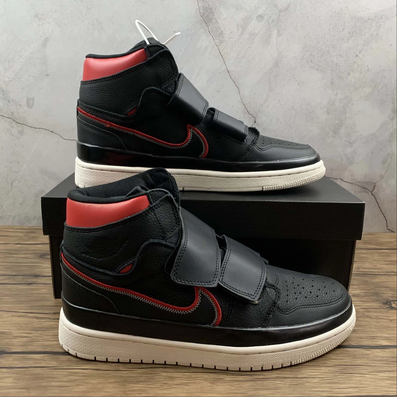 Responsive Movement Air Jordan 1 Re Hi Double Strp Black Red AQ7924-016