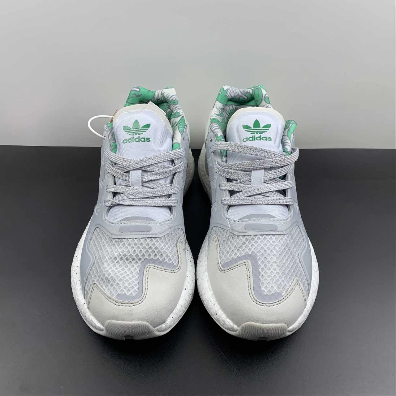 flexible - sole shoes responsive - sole - technology shoes Adidas Day Jogger Boost Grey Green Cloud White FX6173