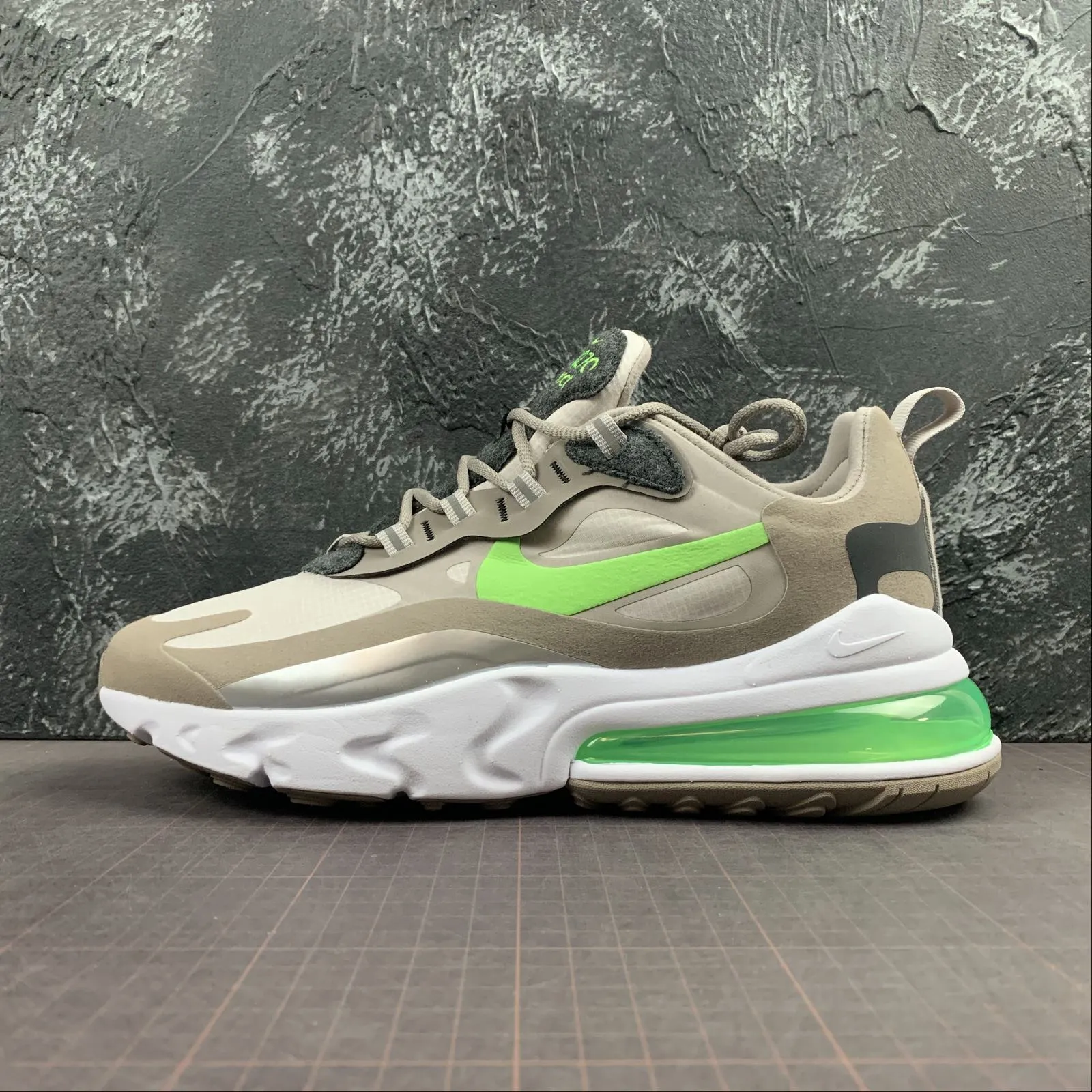 outdoor running footgear Air Max 270 React Moon Particle Electro Green CQ4598-231